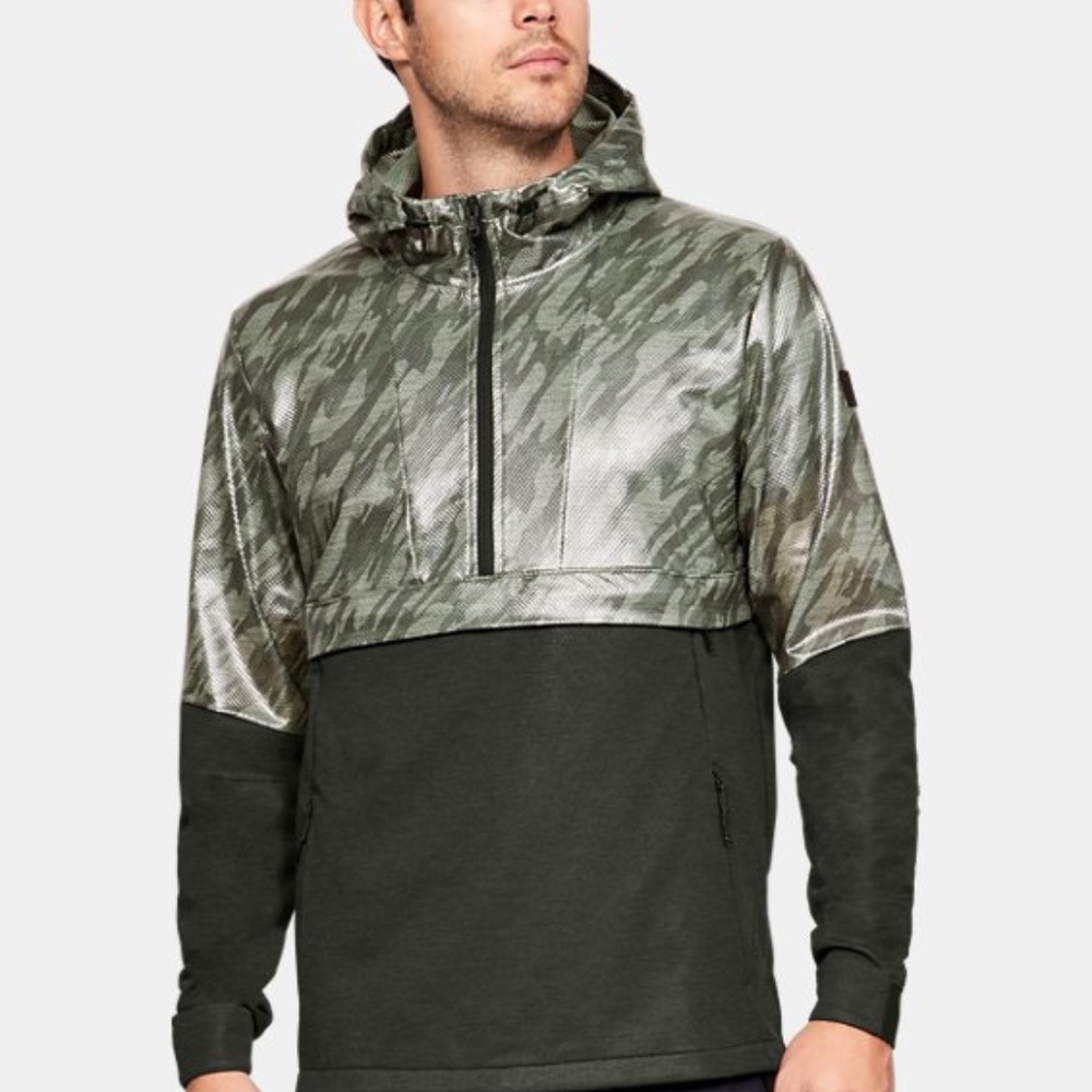 Under Armour Mens Hybrid Anorak Windbreaker Hoodie